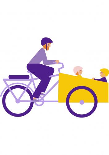 Image d'illustration pour Le vélo cargo chez l'assistant maternel